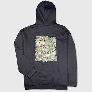 Guy Harvey Big Bass Hoodie -‎ NWT Mens Size 3XL Black / Multi - #47979-L5*
